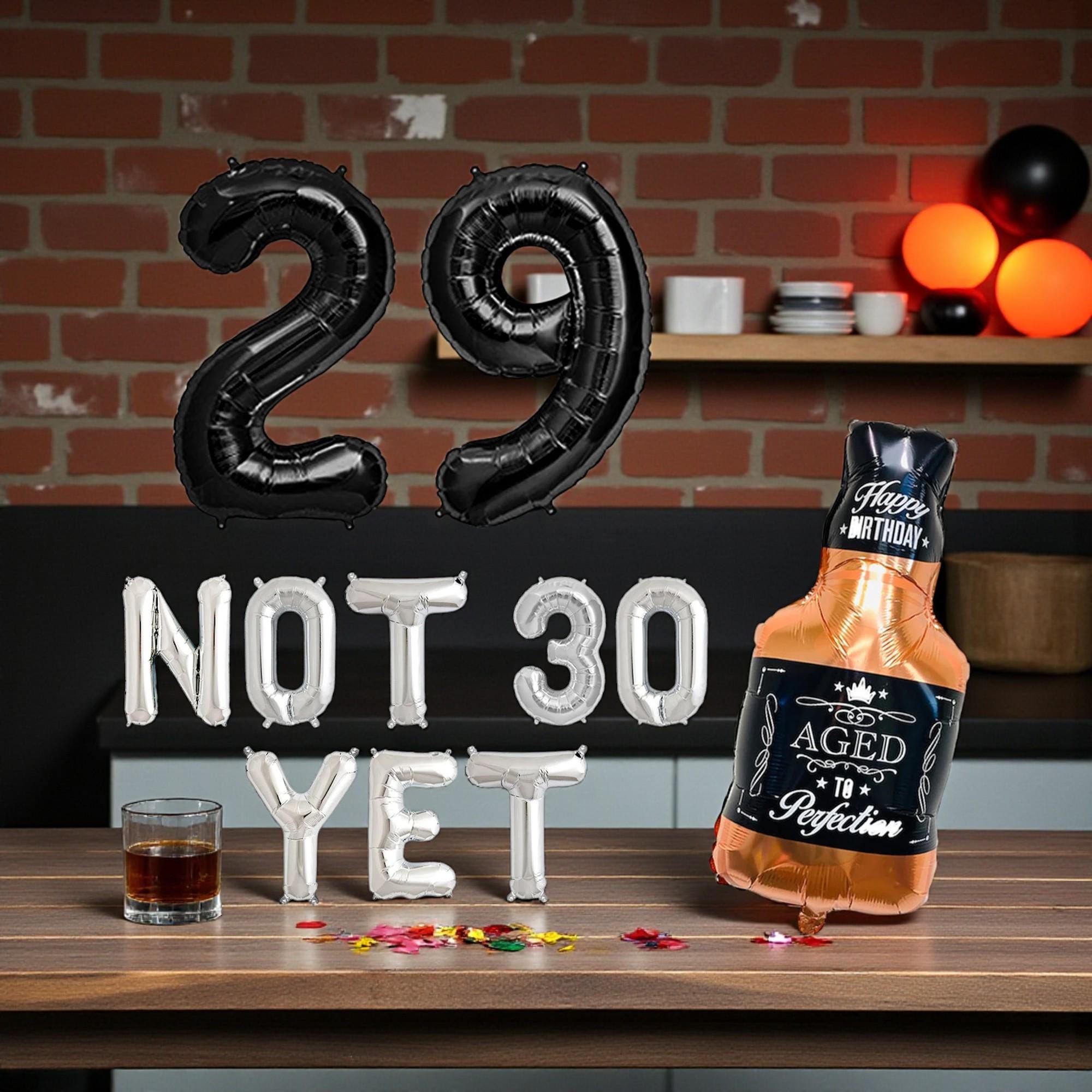 29th Birthday Balloon Banner: Whiskey Theme Party Decor - Etsy