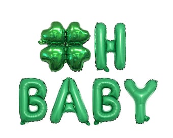 St Patrick's Day Baby Shower Decorations | Oh Baby Balloon Banner | St Patricks Baby Announcement Gender Reveal Party Baby shower Decor