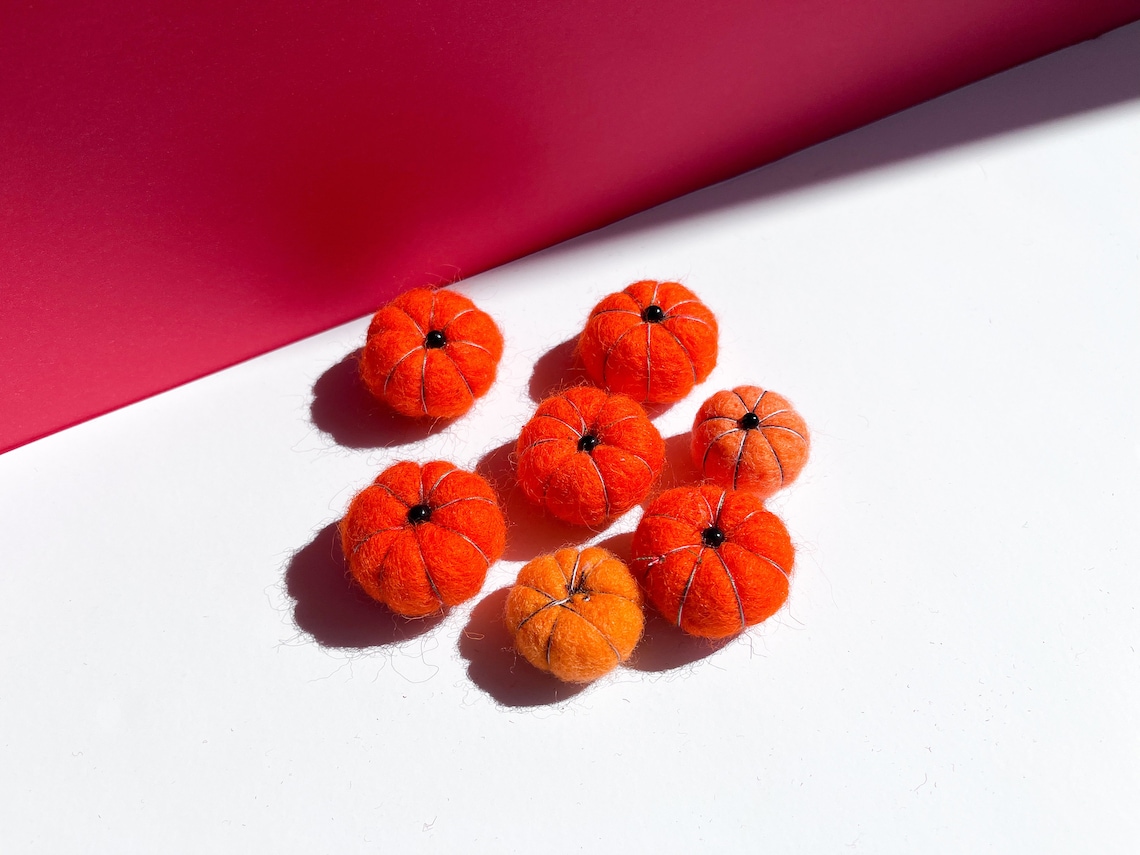 Felt Pumpkins  Fall Felt Pumpkins  Fall Thanksgiving image 2