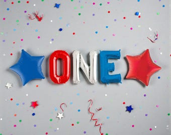 Bannière 1er anniversaire Un petit pétard : décoration de fête de bébé premier anniversaire patriotique du 4 juillet