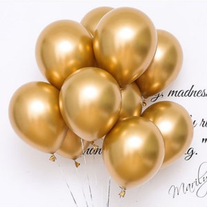 Metallic Balloon Bouquet Chrome gold Chrome silver Balloon Bouquet Christmas Metal Balloon Bouquet Thanksgiving Decoration image 2