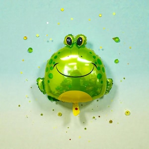 Frog Foil Balloon: Toad Theme Kids Birthday Baby Shower Party Decoration