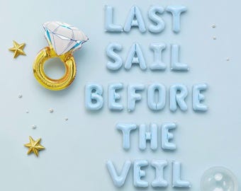 Last Sail Before The Veil Balloon Kit: Coastal Bachelorette Bridal Shower Engagement Party Decor
