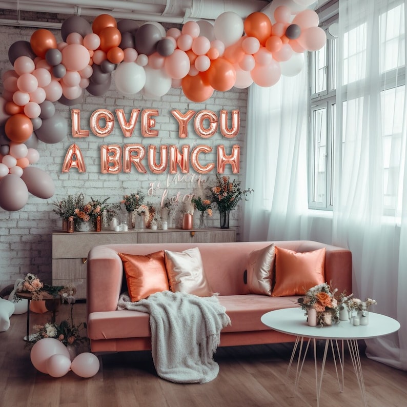 Brunch Party Love you a brunch balloon banner Brunch Bridal Shower Party Decorations Brunch Party Bachelorette Brunch Decorations image 2