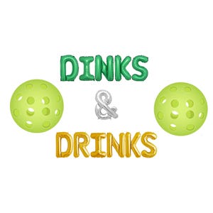 Dinks & Drinks Banner |  pickleball theme birthday bach party, pickleball party decorations, gift for pickleball friend