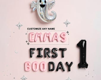 Spooky First Booday Halloween 1st Birthday Balloon Kit: Cute Little Boo Party Decorations Set