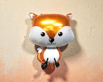 Fox Mylar Balloon: Woodland Animals Themed Baby Shower Kids Birthday Party Decor