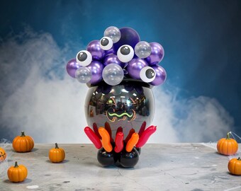 Halloween Baby Shower Cauldron Balloon Kit: A Baby Is Brewing Spooky Boy Girl Party Decorations