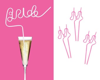 Funny Bachelorette Straws | Bachelorette Party Decorations | Nashville Bachelorette Party Favors | Bride To Be