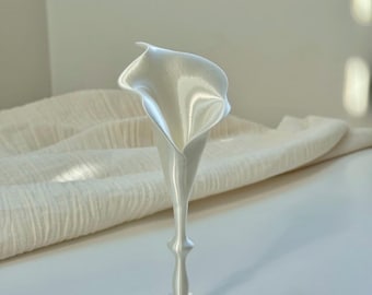 Lunar Calla Lily Sculpture: Modern Minimalist Home Decor Contemporary Art Decorative Object Elegant Gift