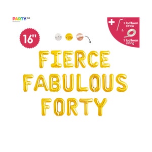 40th Birthday Party Balloons | 40th Birthday Decorations | Forty Birthday Decor | 40 Birthday | 40th Birthday Banner Decorations