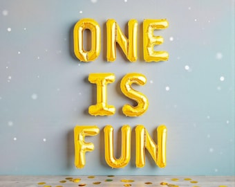 One is Fun Balloon: 1st Birthday Party Decoration Set