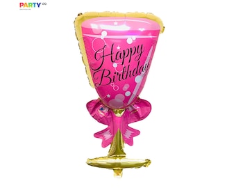 Wine Glass Balloon | 21st Birthday Party Balloons 21st Birthday Decor 21st Birthday Decorations