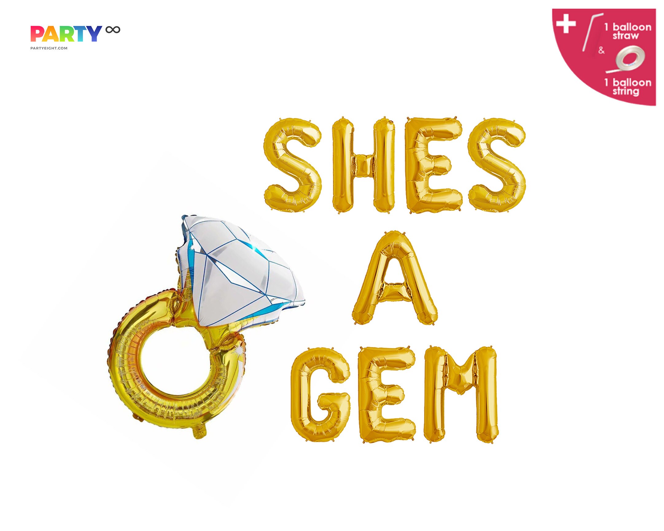 She's a Gem Banner | Gemstone Bridal Shower Banner | Amethyst Party Decorations | Gemstone Party Decor| Diamond Bridal Shower Decorations