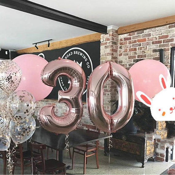 30th Birthday Balloon Decoration Set Dirty 30 Birthday Ideas 30 Birthday  Party Decorations Hello 30th Rose Gold Birthday Party 