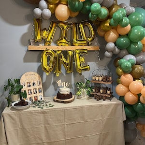 WILD ONE Balloon First Birthday Balloons 1st Birthday Balloon Decoration Set 1st Birthday Party Banner 1st birthday girl decoration image 2