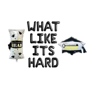 What like Its Hard Banner | Law School Graduation Banner Decorations | Juris Doctorate Graduation Decorations 2025