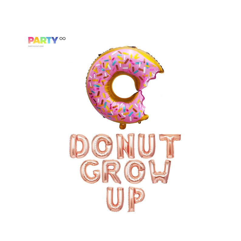 Donut Grow up Balloons  Donut Party Decoration Balloon  Kids image 0