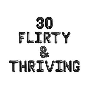 30 Flirty and Thriving Banner | 30th Birthday Banner Decorations | Thirty Flirty Thriving | Dirty Thirty Decorations Banner | Dirty 30 |