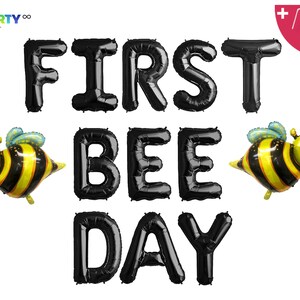 First Bee Day Balloons: Bumble Bee Themed 1st Birthday Party Decor - Etsy