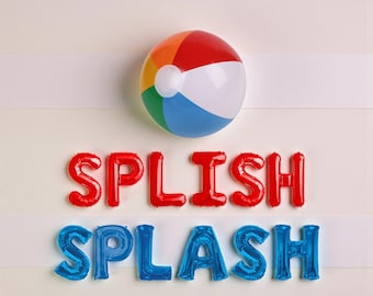 Splish Splash Balloon Banner: Pool Party Decor