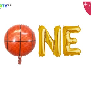 Basketball 1st Birthday Balloon Banner | Basketball Balloon First 1st Birthday Balloon Decorations | Sport themed Basketball 1st birthday