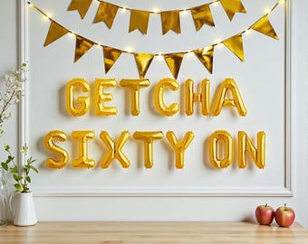 60th Birthday Balloons: Getcha Sixty On Party Decor Sixtieth Birthday Celebration