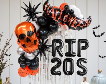 RIP 20s Balloon Garland Kit: 30th Birthday Halloween Decoration