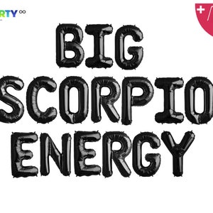 Big Scorpio Energy Balloon Banner | 21st Zodiac Birthday Decorations | 18th 25th 30th 21st Zodiac Birthday Party Decorations Banner/Sign