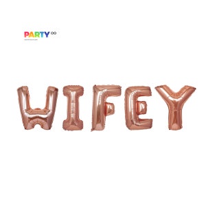 WIFEY Balloon Banner | Bachelorette Party Decorations Party Decoration Balloon | Bridal Shower Decorations Engagement Party
