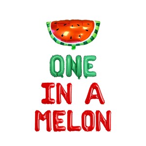 One in a Melon Party Summer Fruit First Birthday 1st | One In A Melon Watermelon Balloon Banner 1st First Birthday Watermelon Birthday