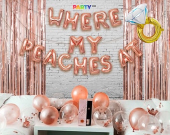 Where My Peaches at Balloon Banner Georgia Bachelorette Party - Etsy