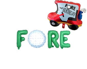 4th FORE Balloons Golfing Birthday Party Golf Themed Birthday Party Decorations Golf Balloons Golf Themed Birthday Party Decors Golf Party