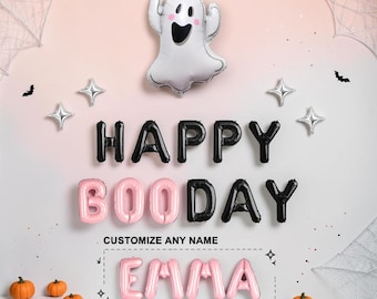 Happy Booday Halloween Birthday Balloon Kit: Spooky Custom Age Fall Party Decorations for Kids