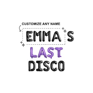 Last Disco Custom Balloon Banner | Rodeo Bachelorette Party Decor | Customize Cowgirl Bachelorette Party Decorations
