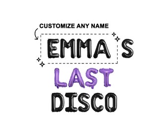 Last Disco Custom Balloon Banner | Rodeo Bachelorette Party Decor | Customize Cowgirl Bachelorette Party Decorations