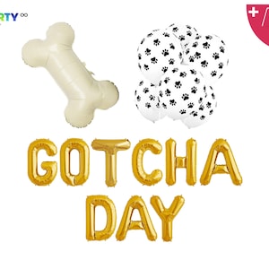 Gotcha Day Decoration | Pet Adoption Balloons | Paw print balloons | Dog Birthday Pet Adoption Party | Pet Bone Balloon Paw Print Balloon