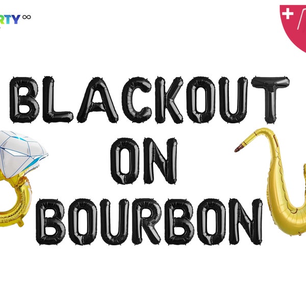 NOLA Wedding Decorations | Blackout On Bourbon Banner | New Orleans Bachlorette Party | New Orleans Bach NOLA Bachelorette Party