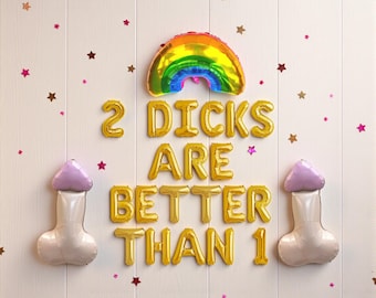 Pancarta de globos divertida para despedida de soltero gay: Decoraciones para el Mes del Orgullo