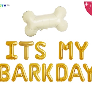 It's My Barkday Balloons Banner | Dog Puppy Birthday Party Decoration | Puppy Birthday Party Decoration Balloon | Dog Bone Balloon