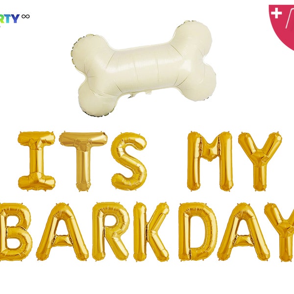 It's My Barkday Balloons Banner | Dog Puppy Birthday Party Decoration | Puppy Birthday Party Decoration Balloon | Dog Bone Balloon