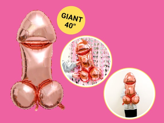 Jumbo Penis Mylar Foil Balloon 40'' | Penis Shape Balloon | Bachelorette Party Favors | Bachelor Party Favors Decorations Il_570xn
