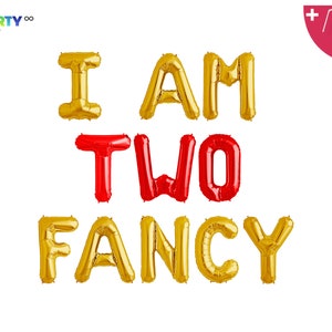 I am Two Fancy 2nd Birthday Balloons | Birthday Decor 2nd Birthday Party  |  Baby Birthday Party | 2nd Birthday Balloon | Toddler Birthday