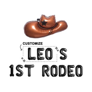 First Rodeo Balloon Banner Decorations | 1st Rodeo | Customize Cowboy 1st birthday | Cowboy 1st Birthday Decorations Rodeo First Birthday