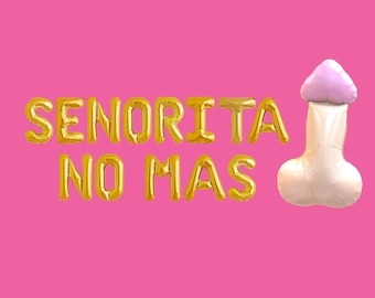 Senorita No Mas Bachelorette Party Banner | Final Fiesta Bachelorette Banner |  Mexico Bachelorette Party She Said Si Banner