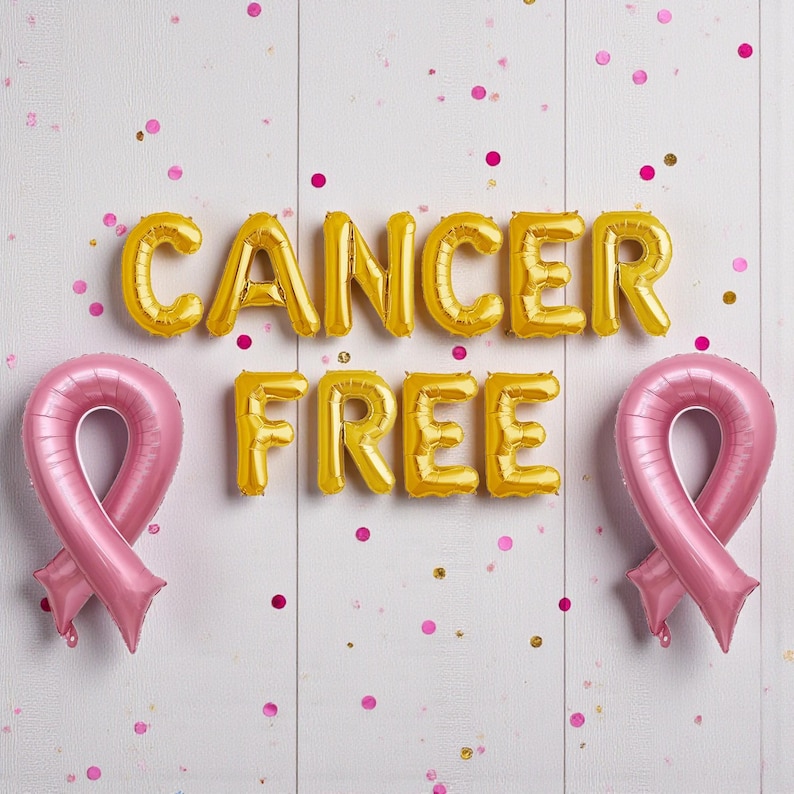 Cancer Free Balloon Banner: Breast Cancer Awareness Decorations - Etsy