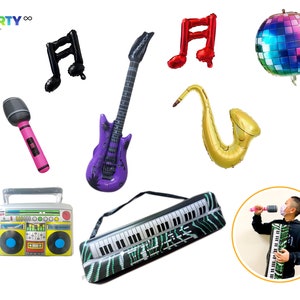 Music themed party decorations | Saxophone Balloon | Music Concert Party Music Theme Party Band Party Jazz Party Guitar Inflatable