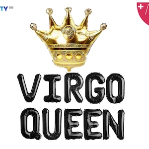 Virgo Queen Balloon Banner | 21st Birthday Decorations | 18th 25th 30th 21st Birthday Party Decorations Banner/Sign