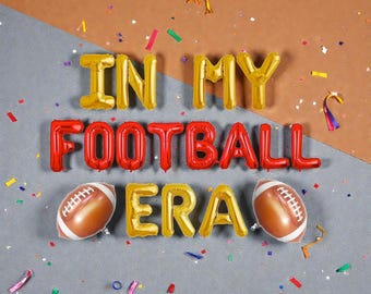 In My Football Era Balloon Banner: Super Football Game Day Tailgate Party Decor