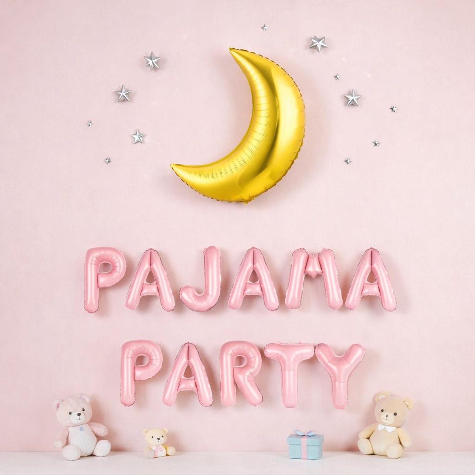 Pajama Party Balloon Banner Sleepover Bachelorette Girls Night Slumber Party Decorations Decor Kit